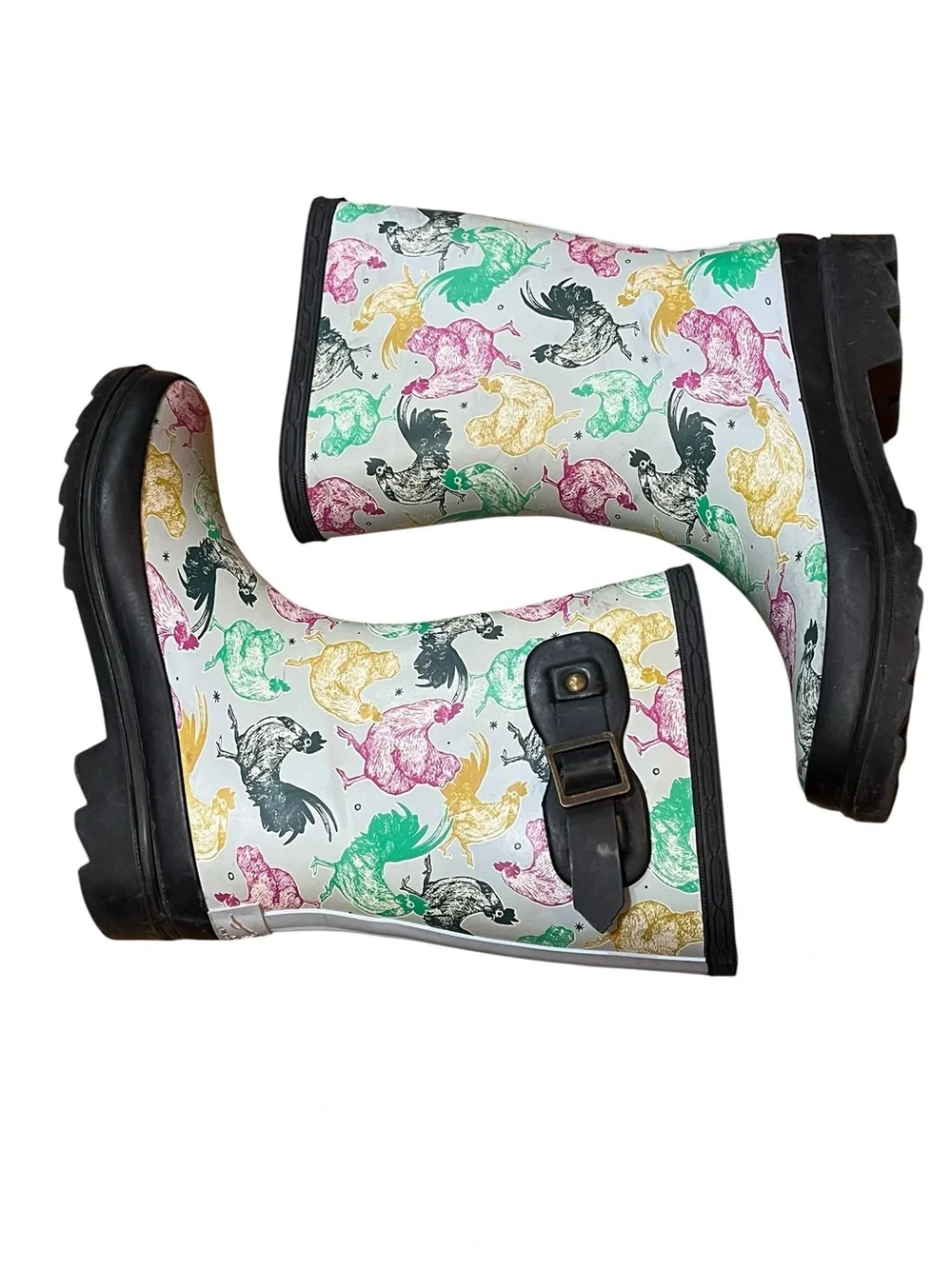 Blue Mountain Waterproof Boots Chicken Rain Garden Outdoor Tall Rubber Graphic 6